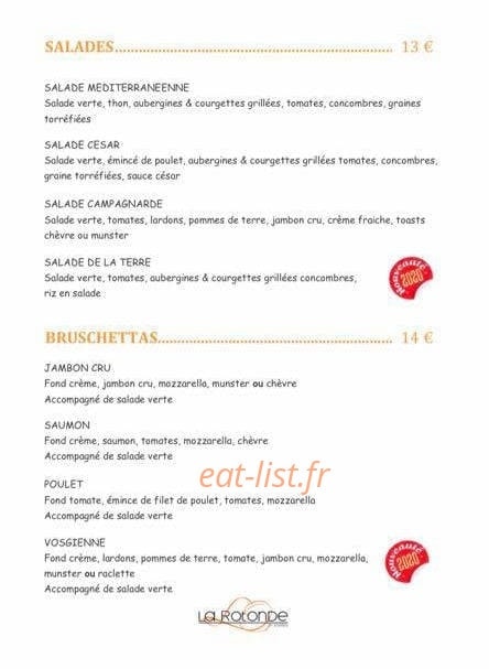 La Rotonde — carte page 1