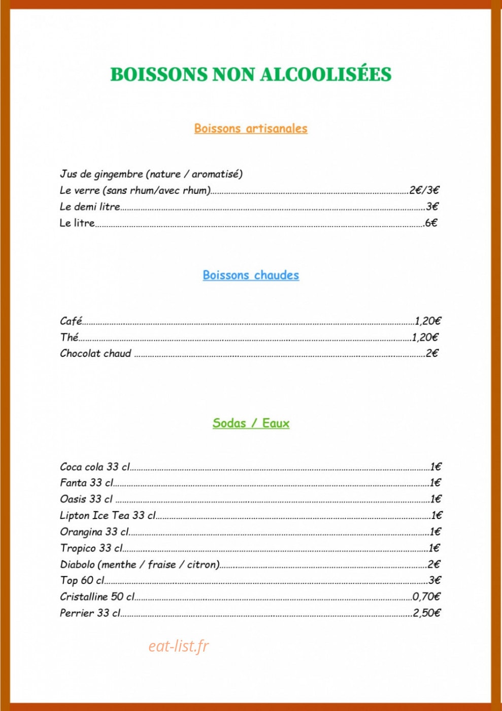 Aux Délices du Cacao — carte page 4