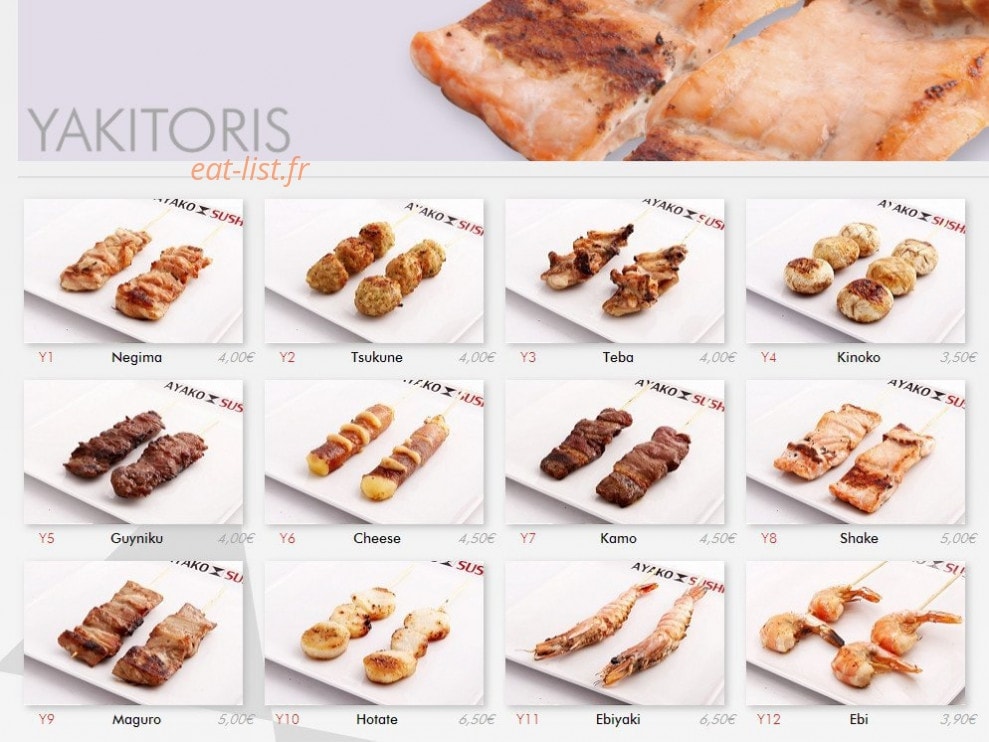 Ayako Sushi — carte page 5