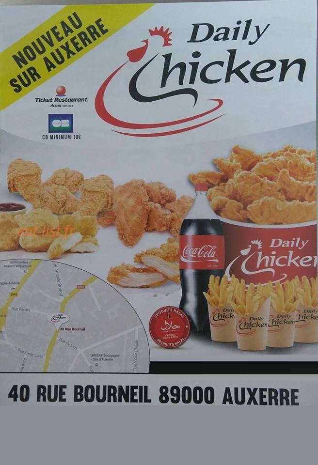 Daily Chicken — carte page 1