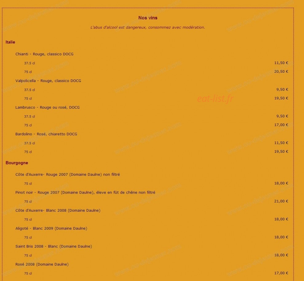 Hôtel Restaurant Le Commerce — carte page 7