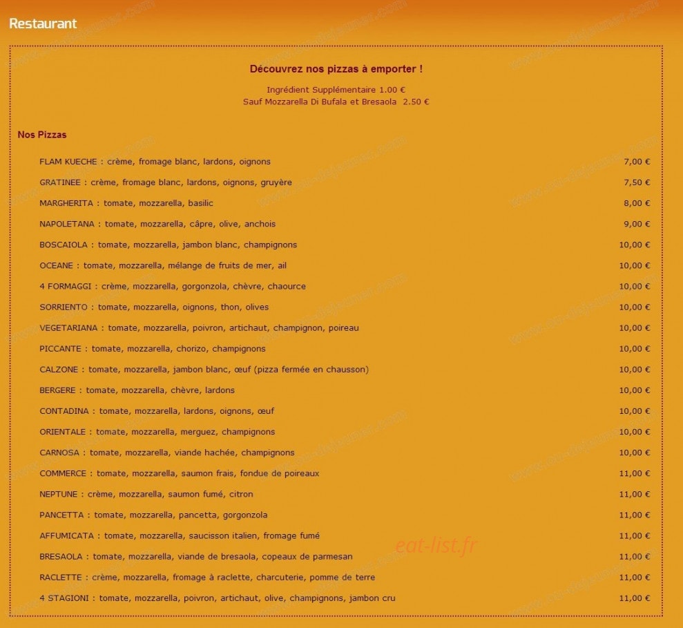 Hôtel Restaurant Le Commerce — carte page 3