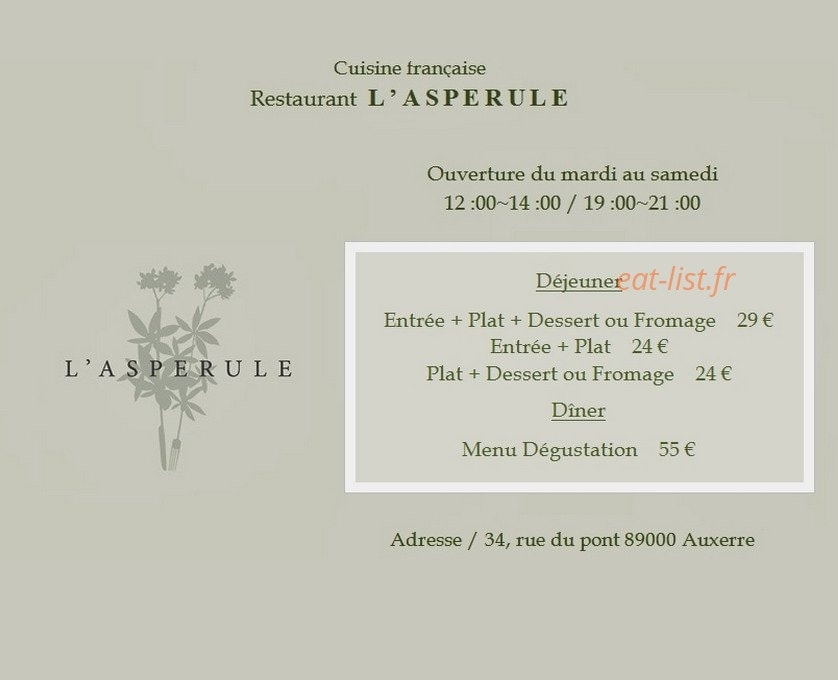 L'Asperule — carte page 1