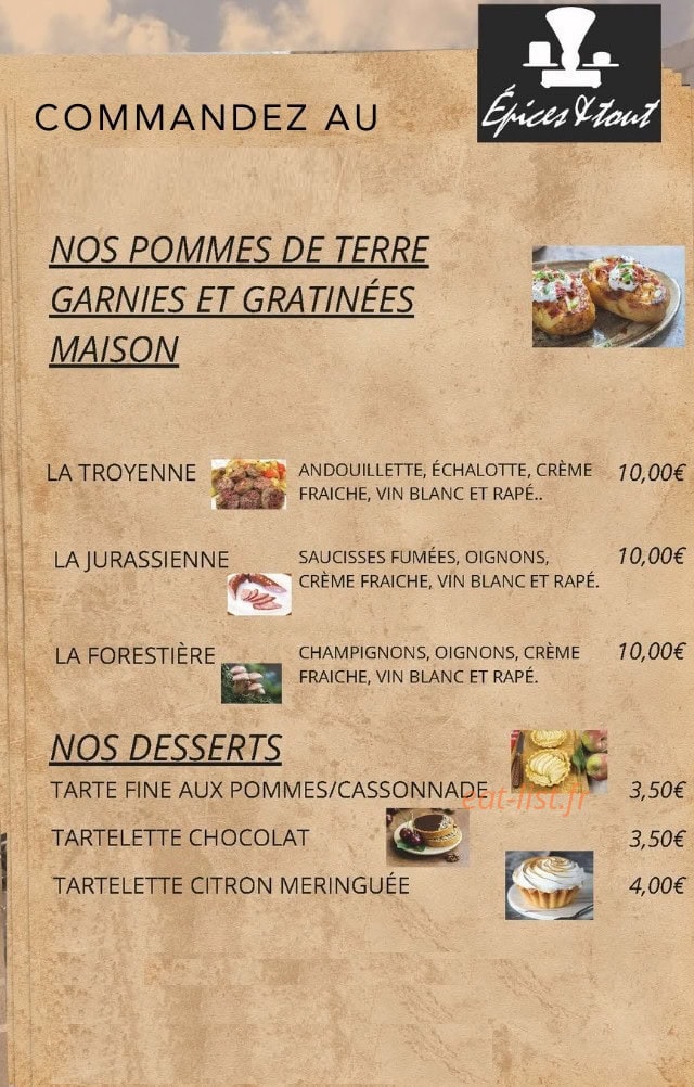 La Cave Icaunaise — carte page 1