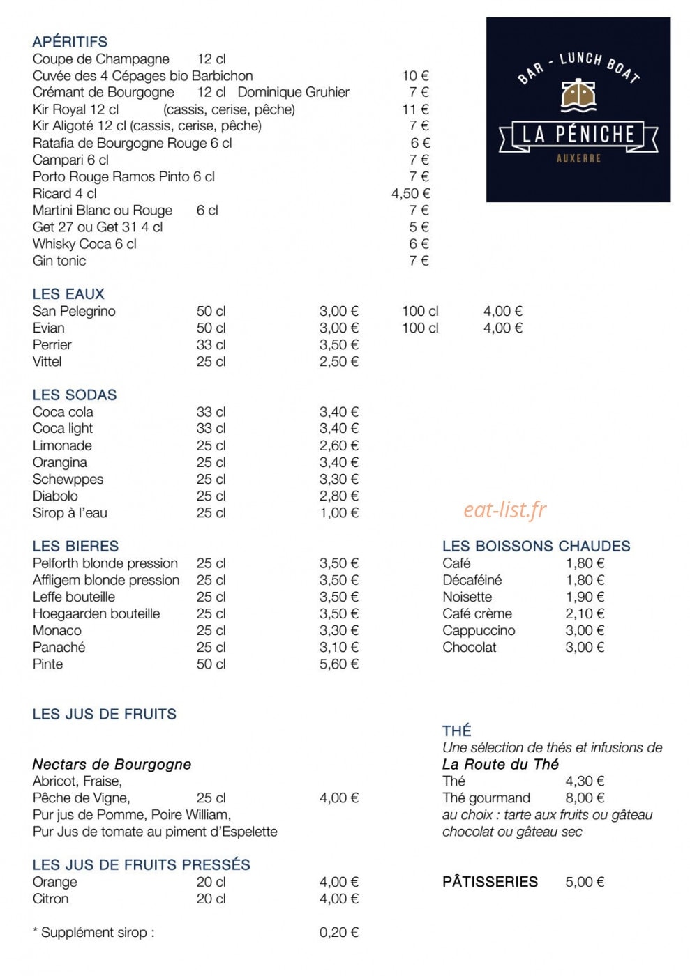 La Péniche — carte page 7