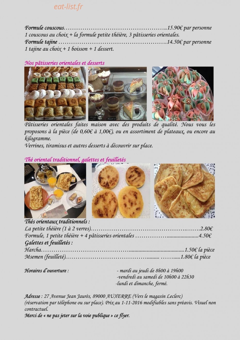 La Rose du Désert — carte page 2