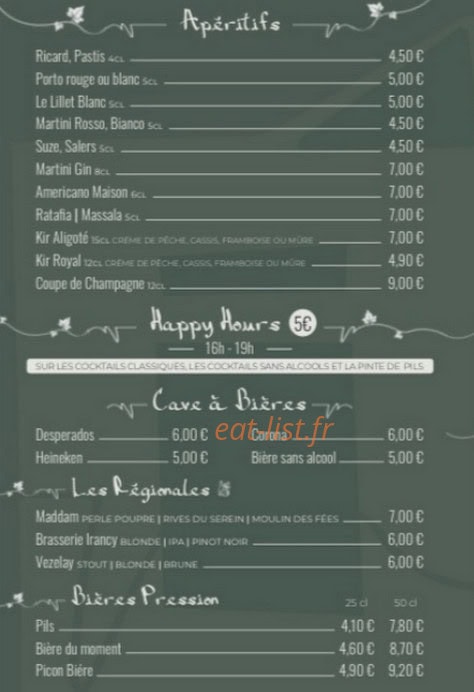 La Véranda — carte page 4