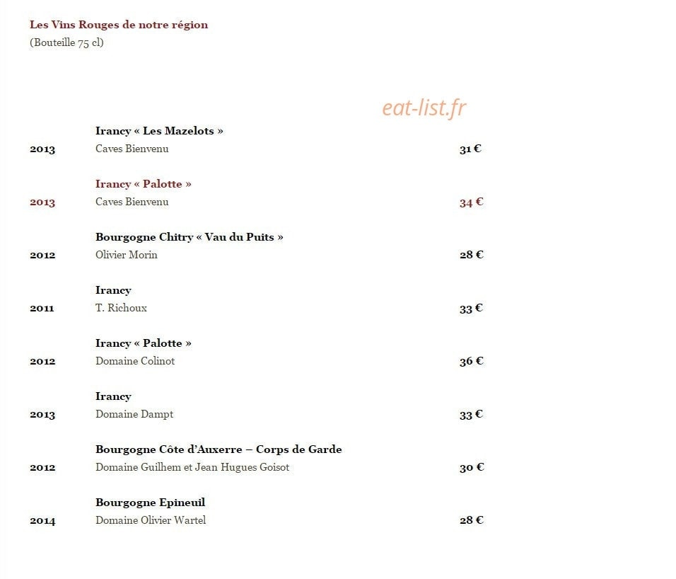 Le Bourgogne — carte page 6