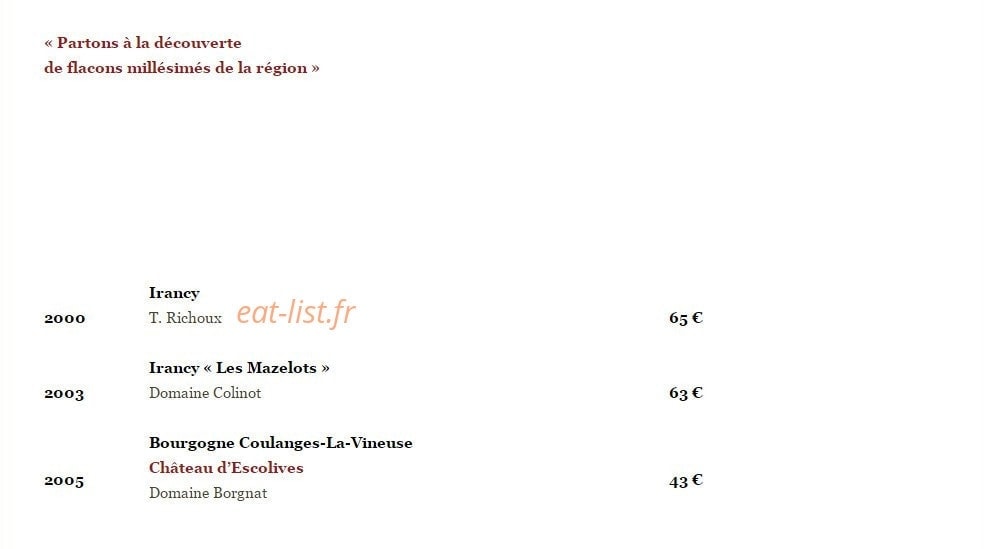 Le Bourgogne — carte page 5