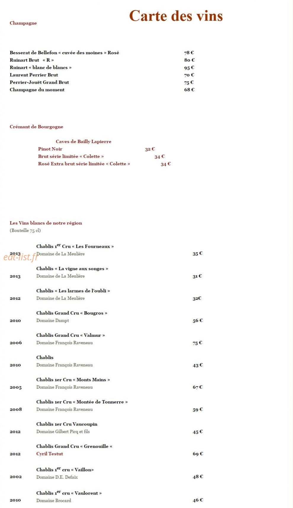 Le Bourgogne — carte page 2