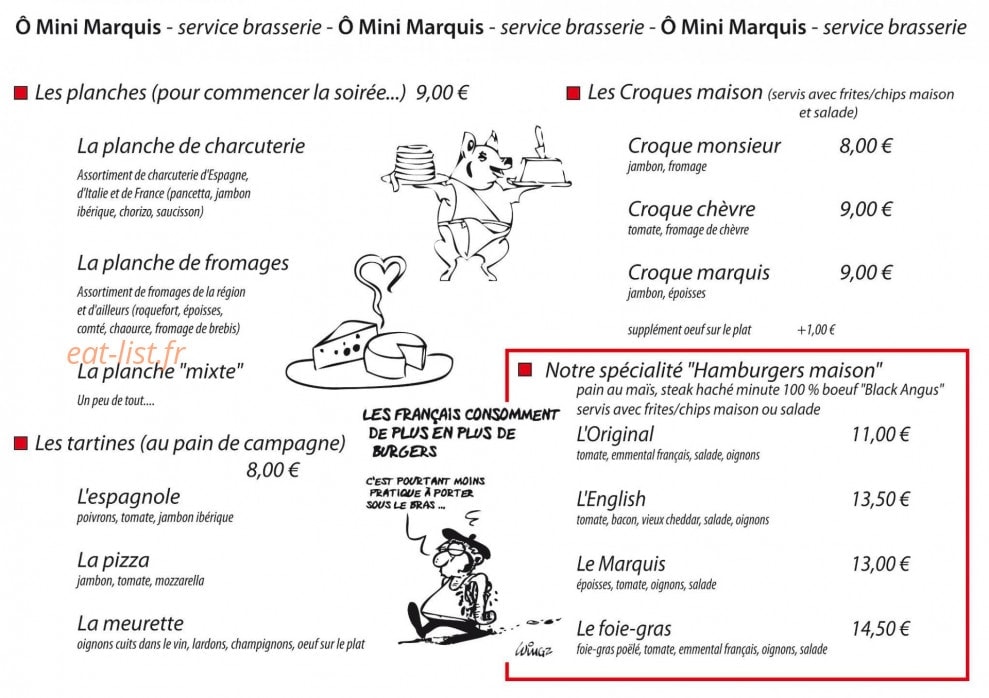 Le Marquis — carte page 3