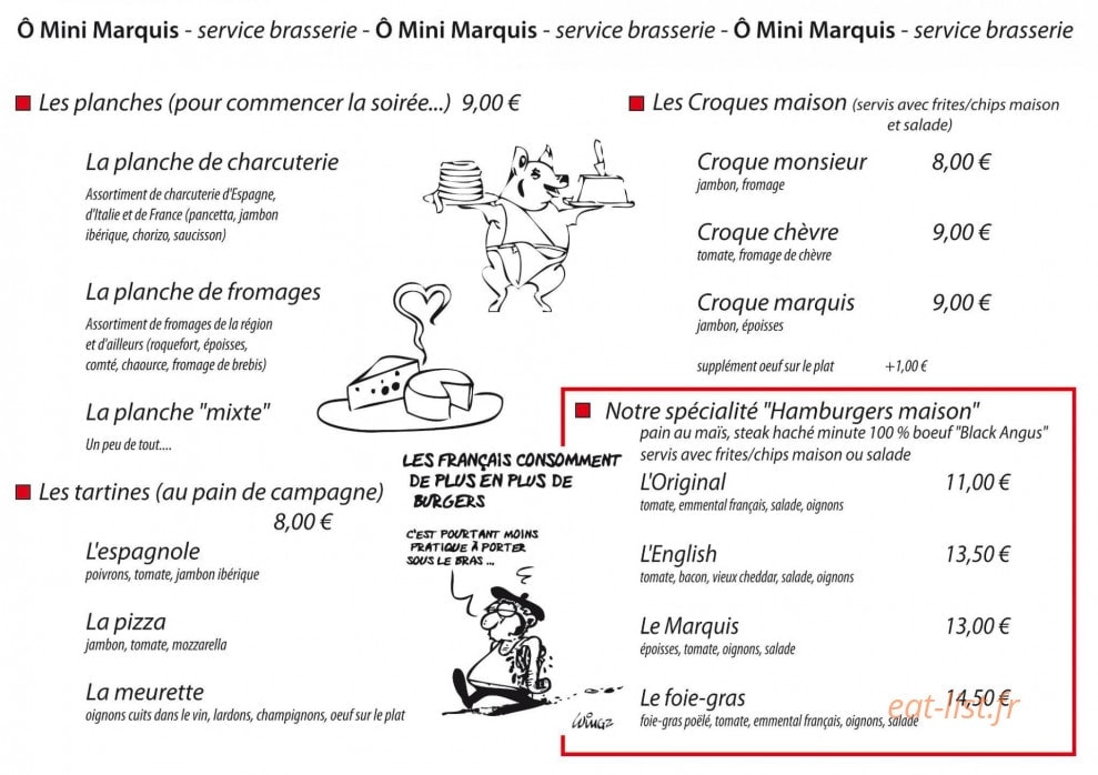 Le Marquis — carte page 1