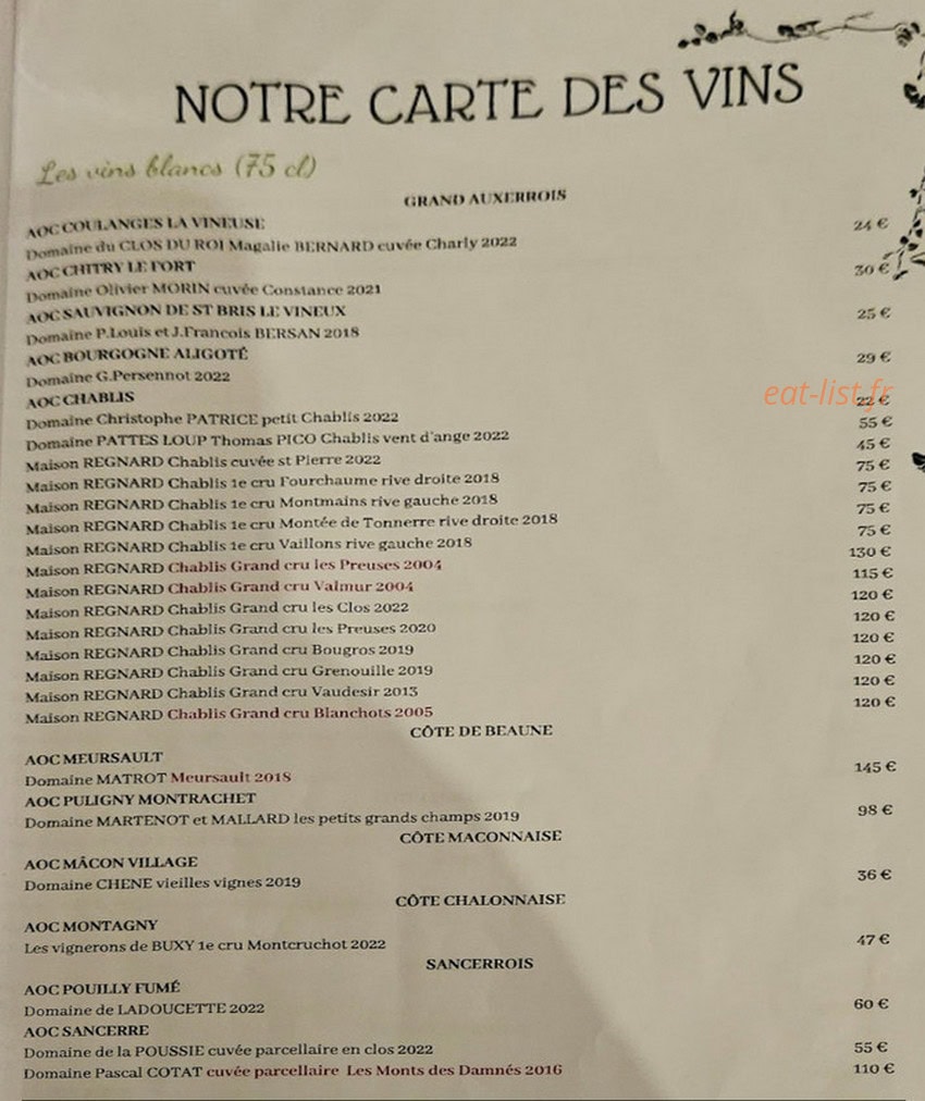 Le Sarment — carte page 1