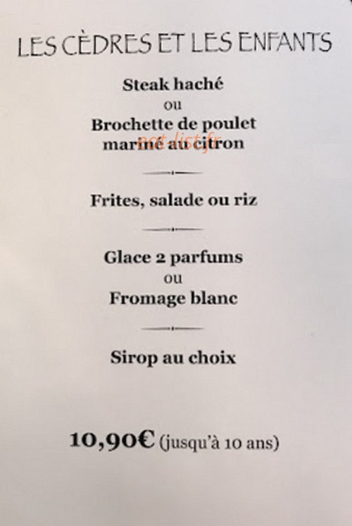Les Cèdres — carte page 3