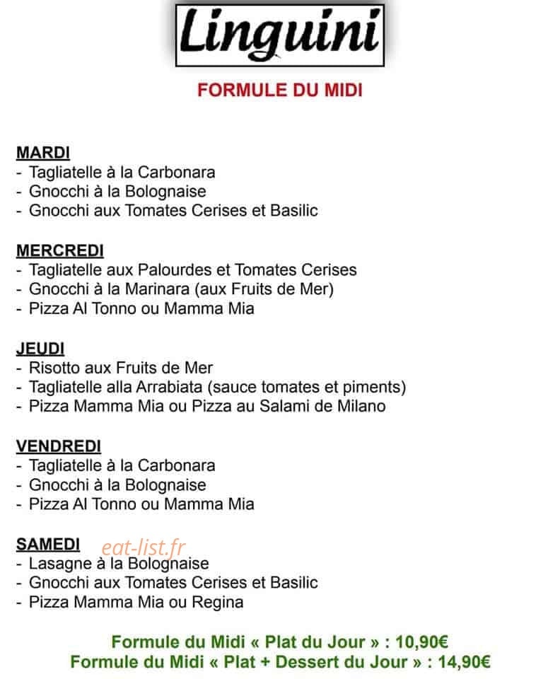 Linguini — carte page 1