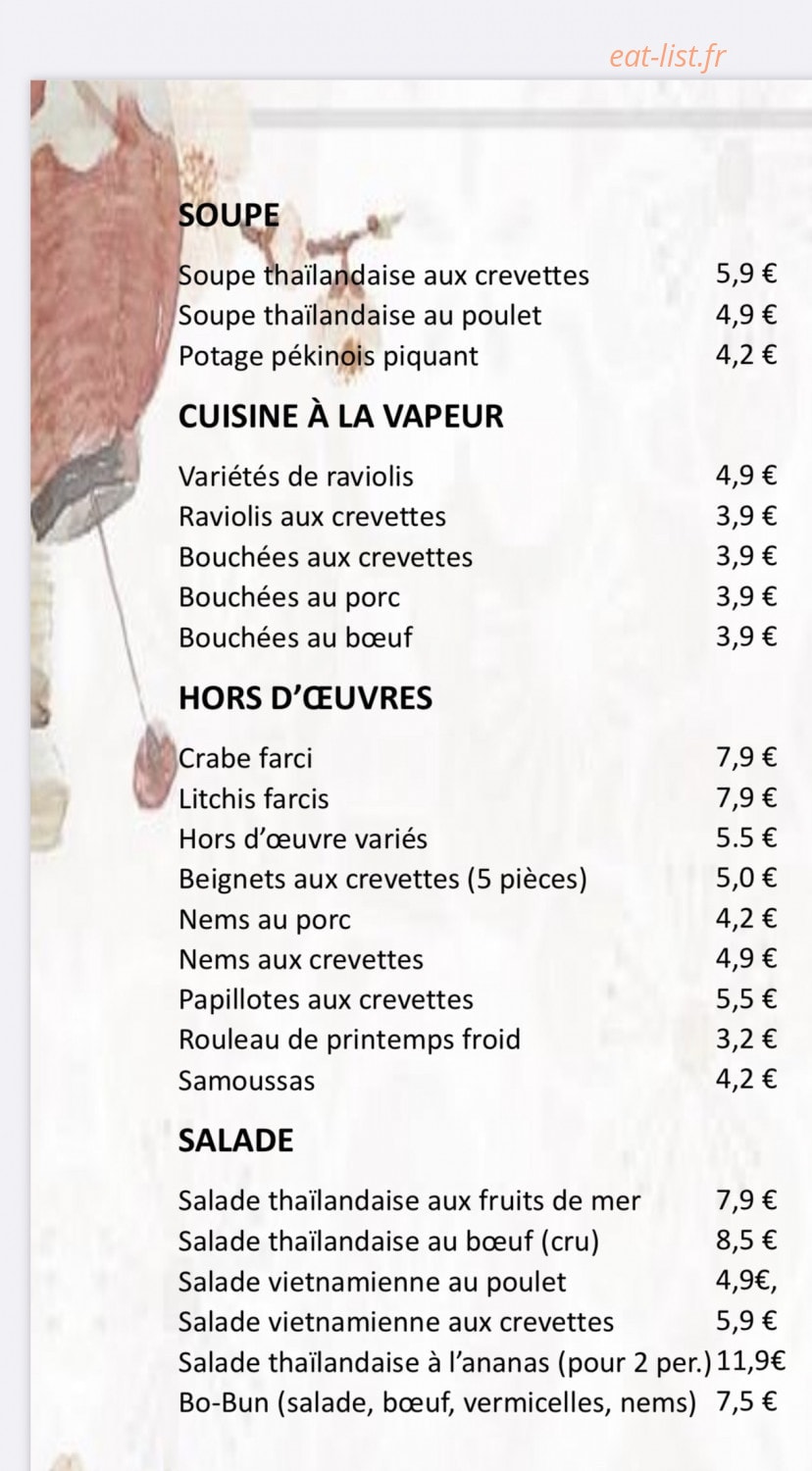 Nouvelle Etoile de Chine — carte page 1