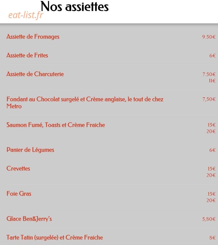 Restaurant le Maxime — carte page 12