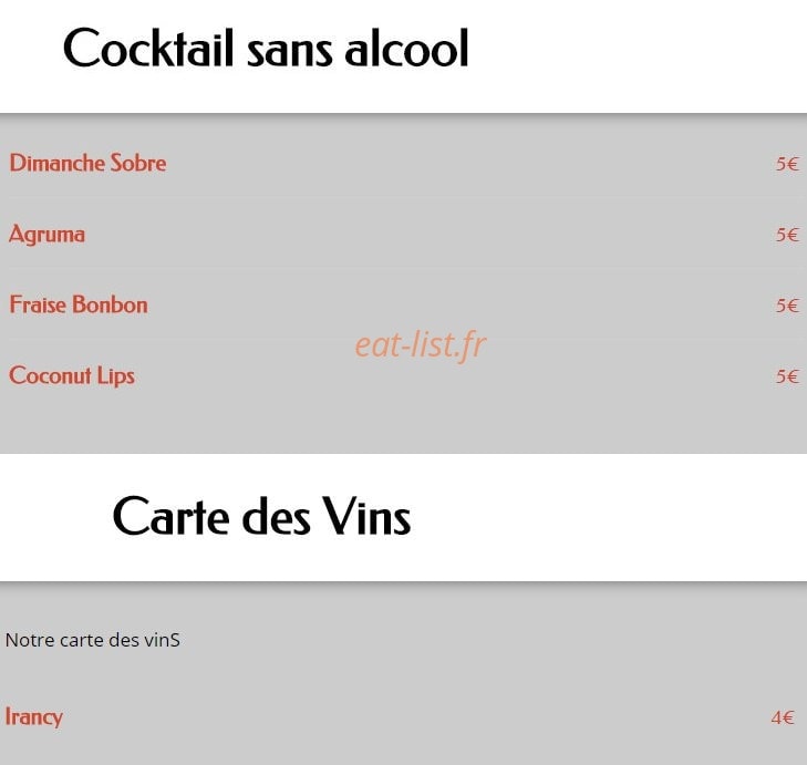 Restaurant le Maxime — carte page 11