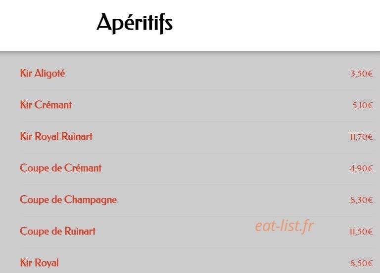 Restaurant le Maxime — carte page 1