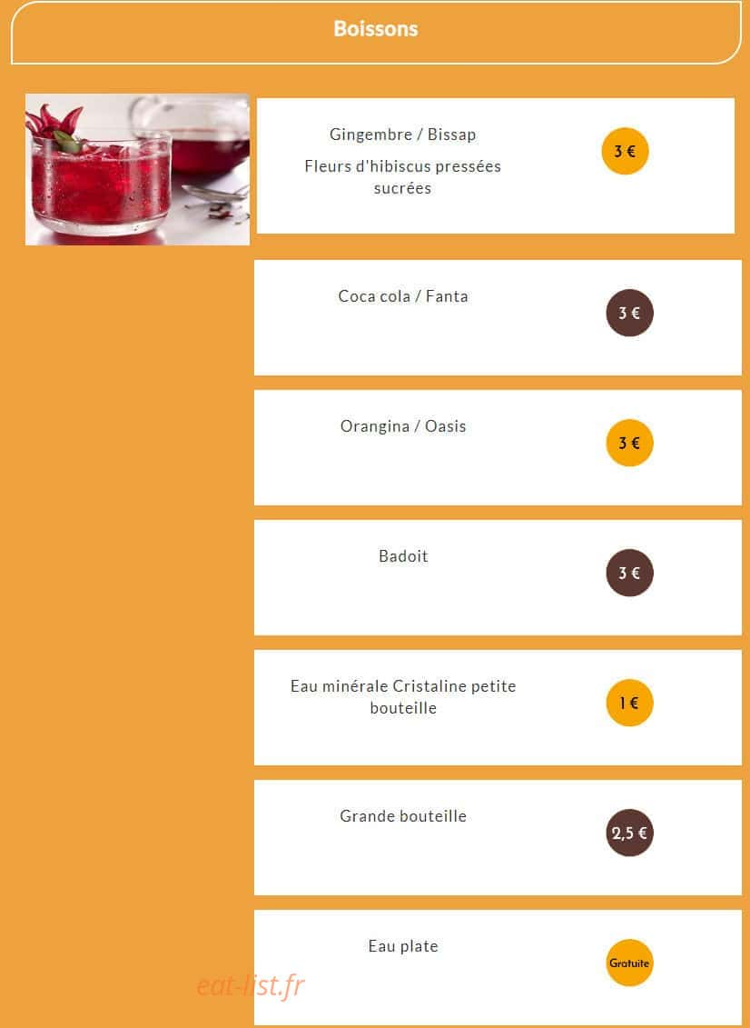 Saveurs ivoiriennes — carte page 6
