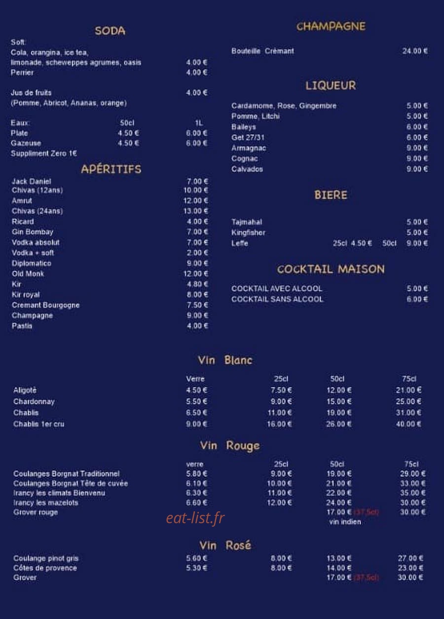 Shalimar — carte page 9