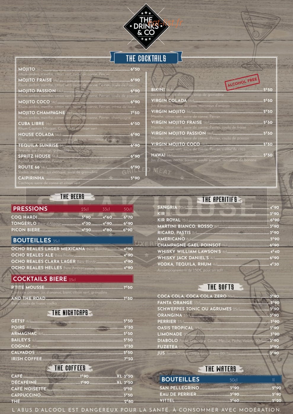 Steak House — carte page 4