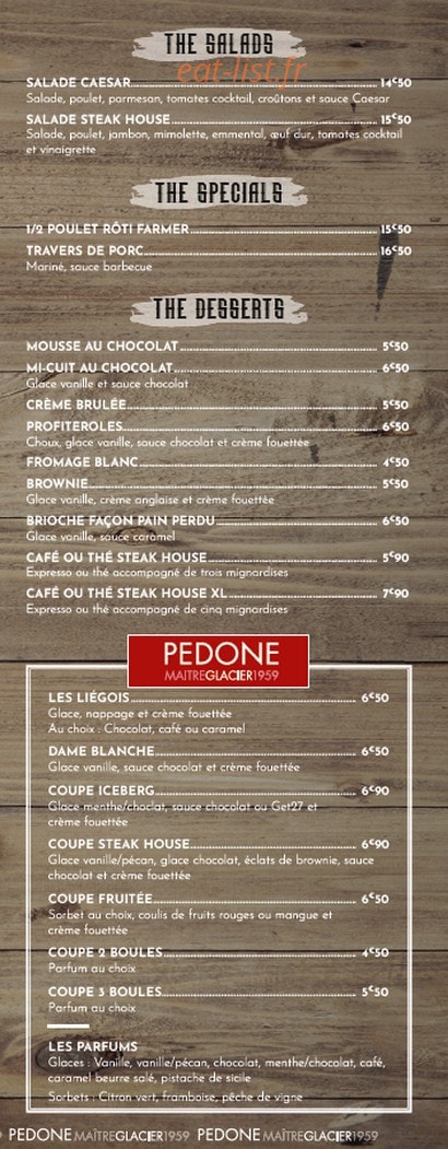 Steak House — carte page 3