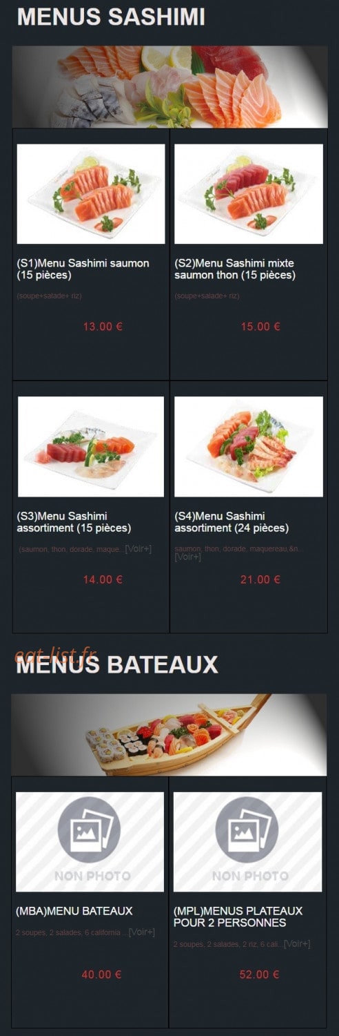 Sushi Auxerre — carte page 25