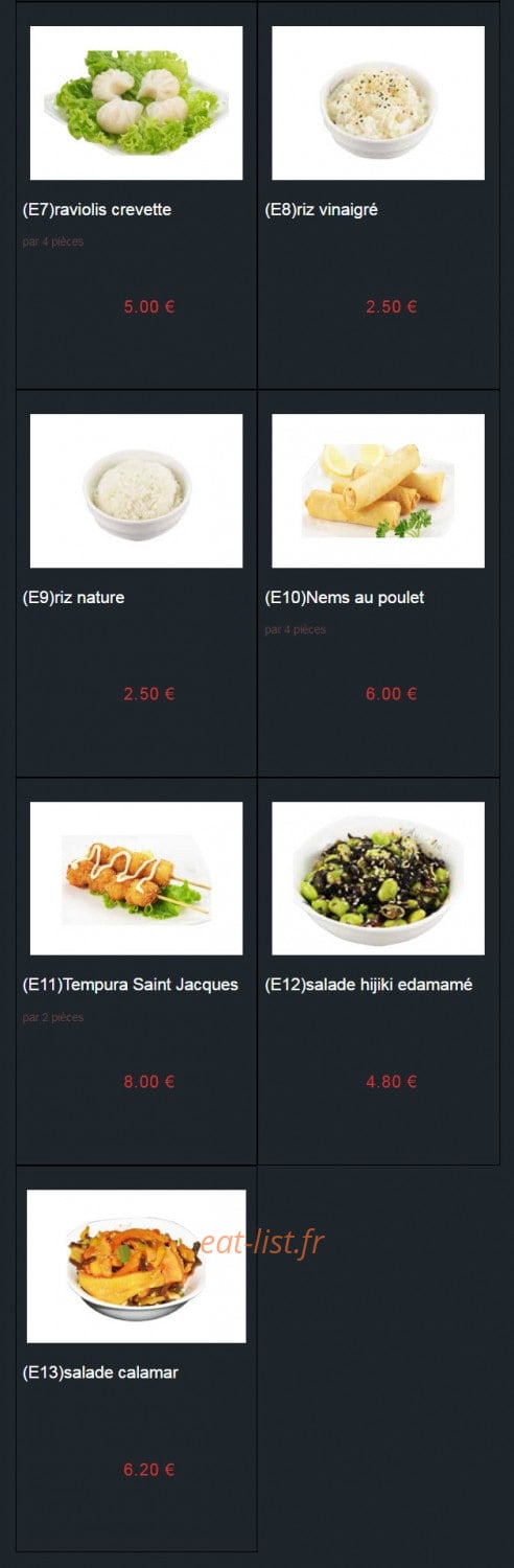 Sushi Auxerre — carte page 5