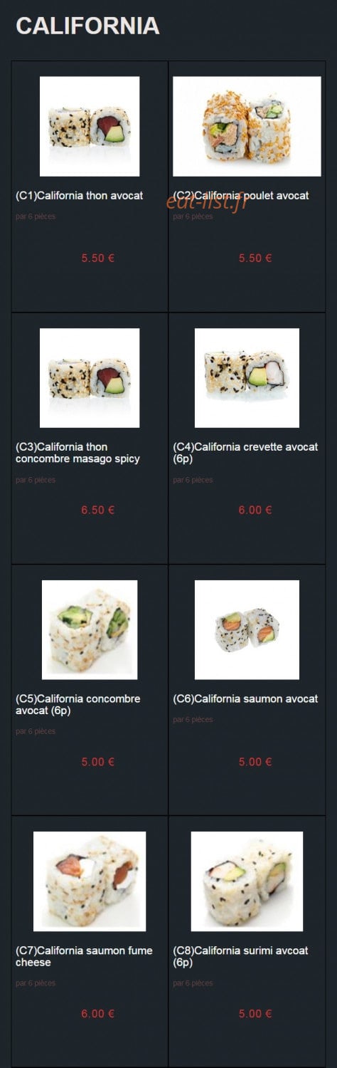 Sushi Auxerre — carte page 14