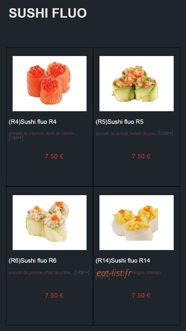 Sushi Auxerre — carte page 9