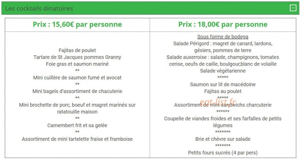 Farandole Gourmande — carte page 4