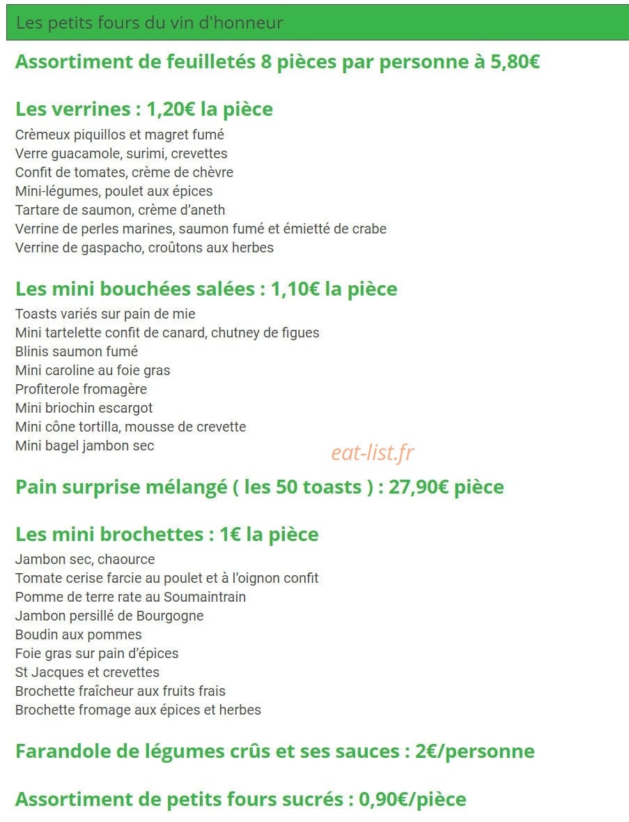 Farandole Gourmande — carte page 3