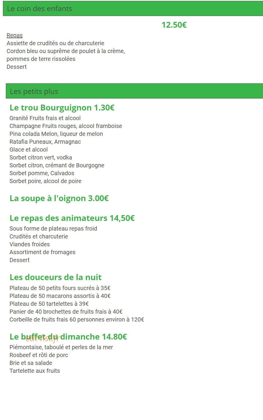 Farandole Gourmande — carte page 9