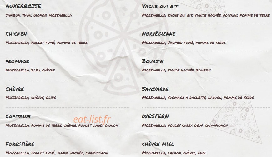 Royal pizza — carte page 2