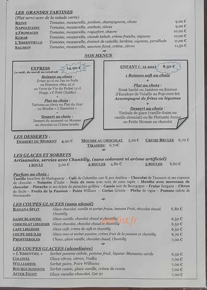 L'Essentiel chez Dino — carte page 3