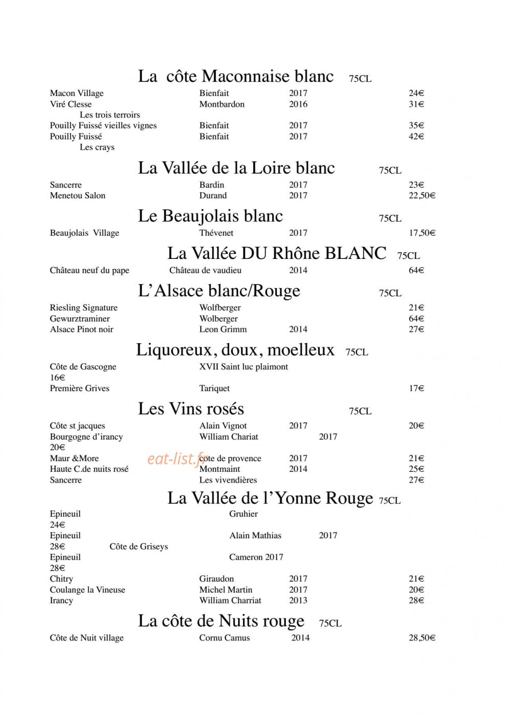 La Table Du Martin Bel Air — carte page 5