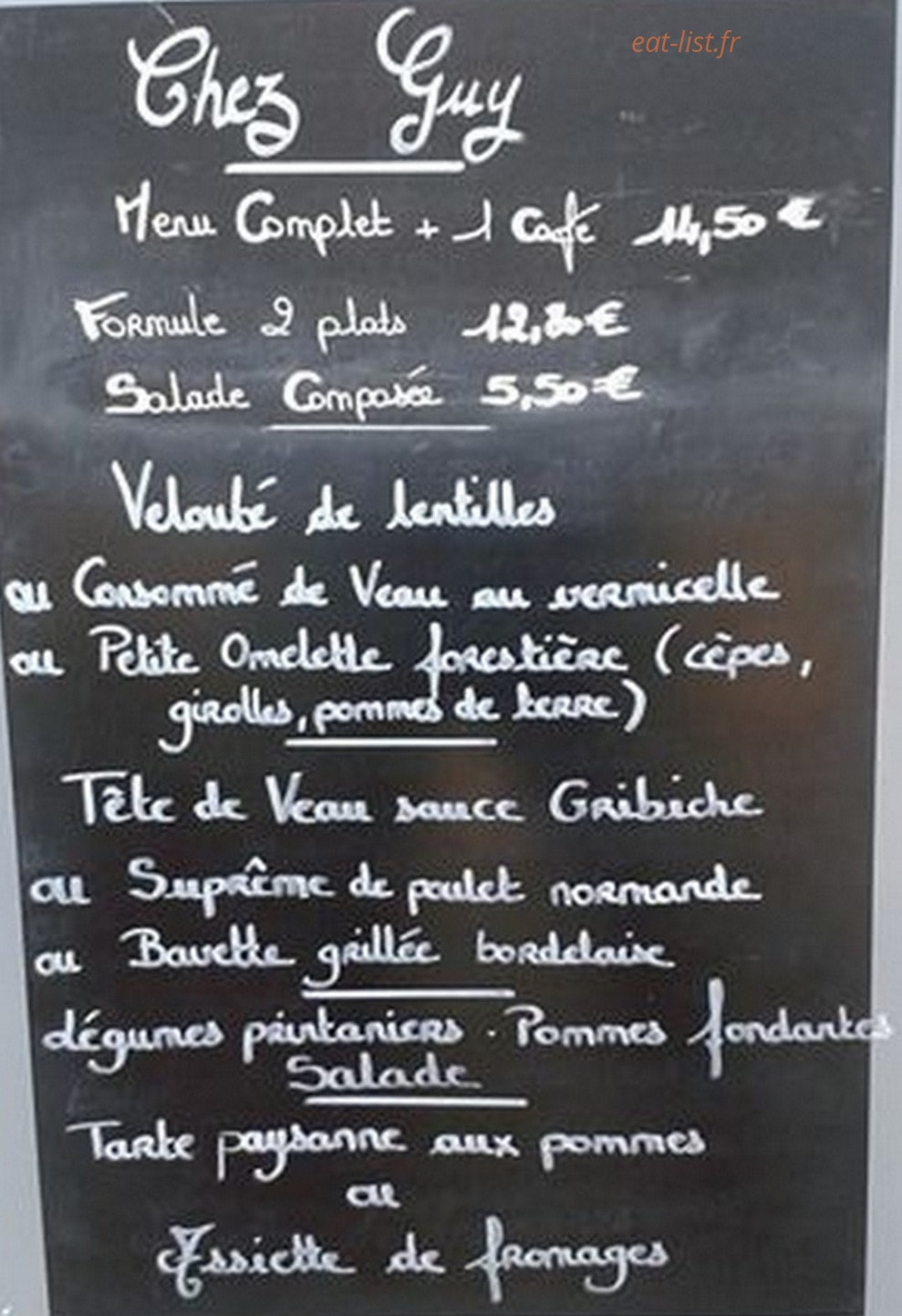 Chez guy — carte page 1