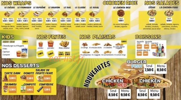 Chicken food — carte page 4