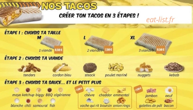 Chicken food — carte page 1