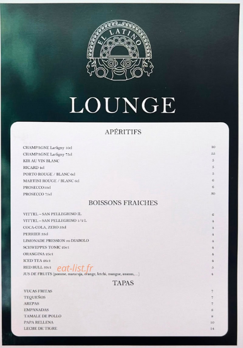El Latino — carte page 3
