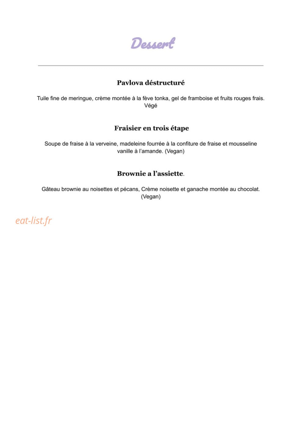 Healthy's — carte page 2