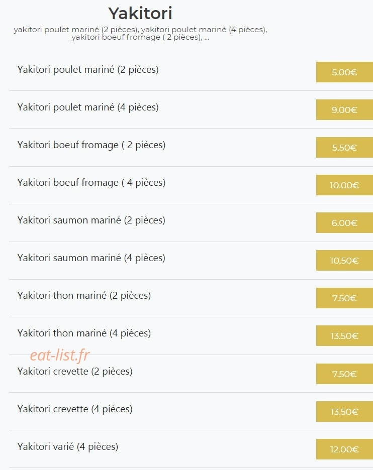 Icki sushi — carte page 8
