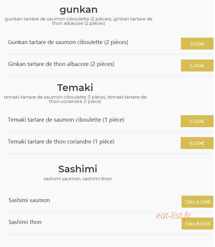 Icki sushi — carte page 7