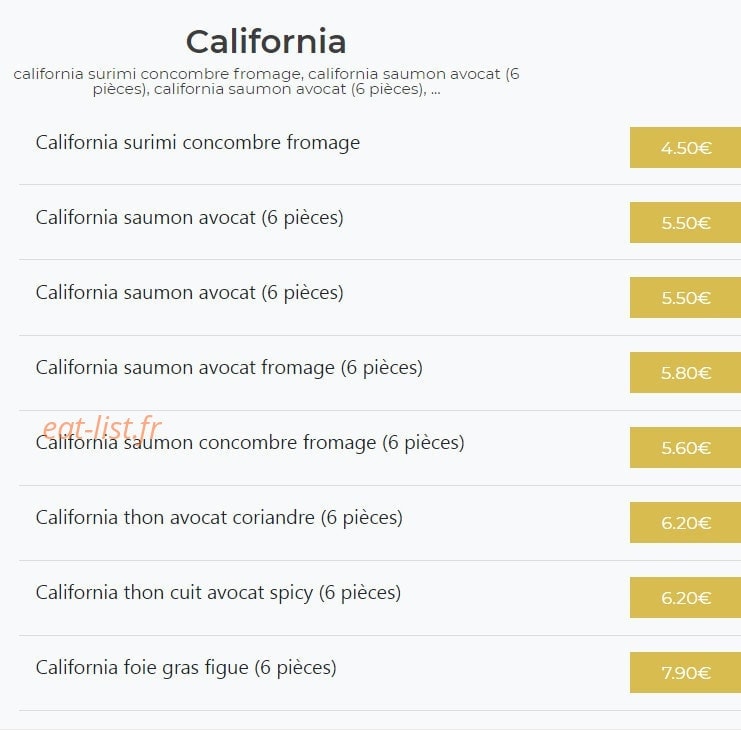Icki sushi — carte page 5