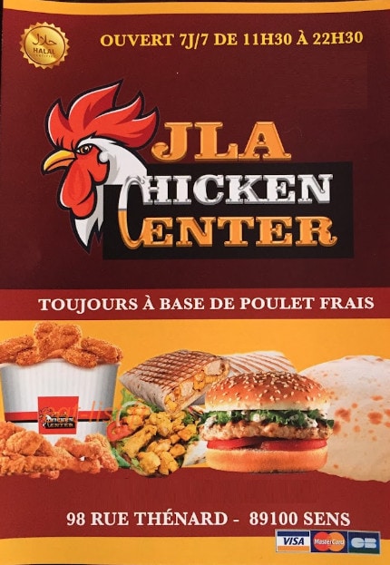 Jla Chicken Center — carte page 1