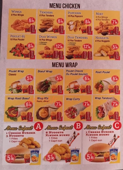 Jla Chicken Center — carte page 2