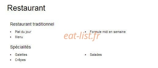 Le P'tit Creux — carte page 2