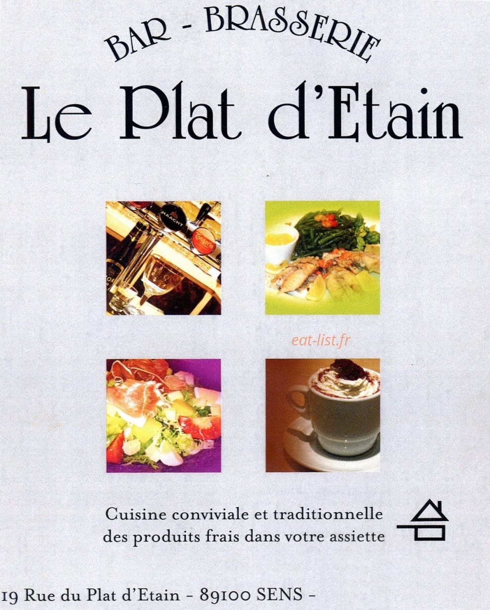 Le Plat d'Etain — carte page 1