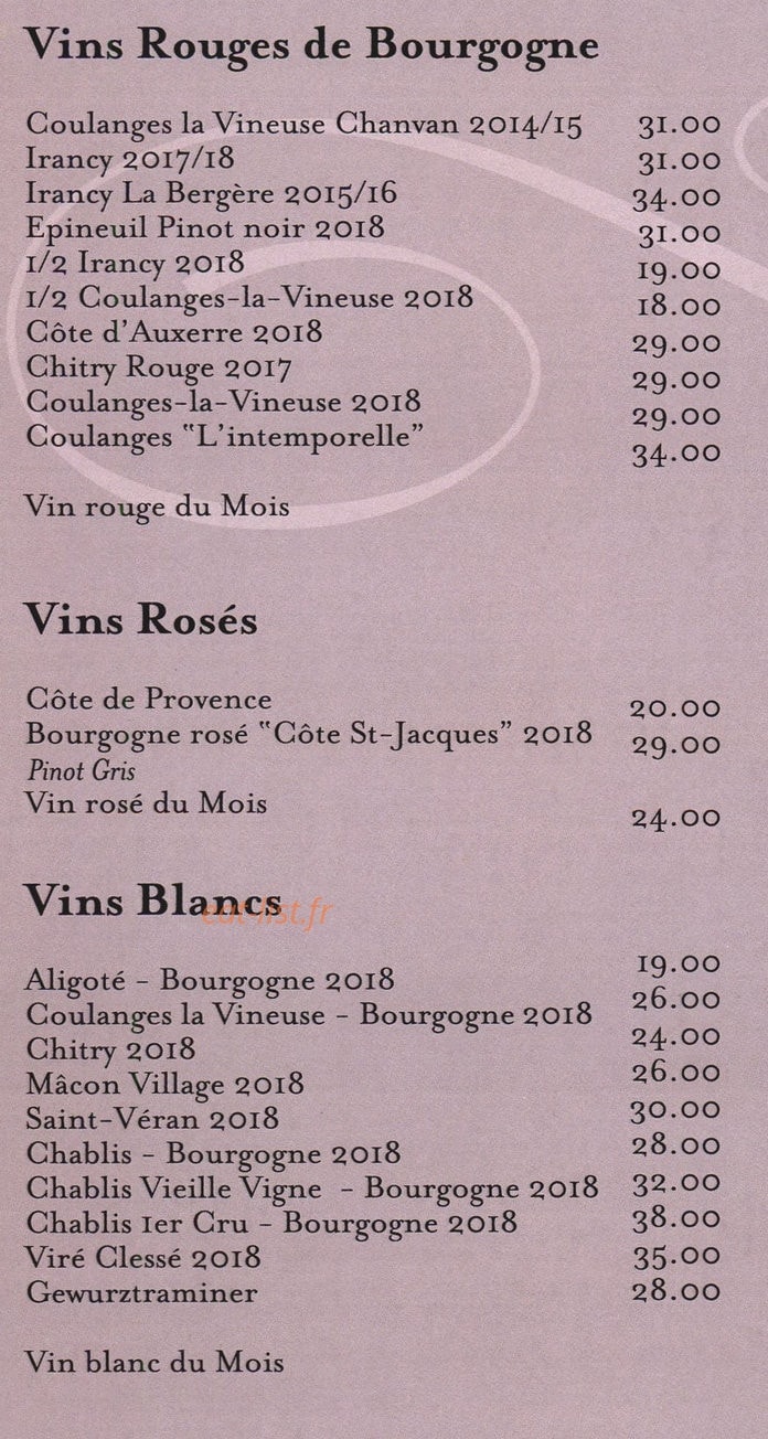Le Plat d'Etain — carte page 9